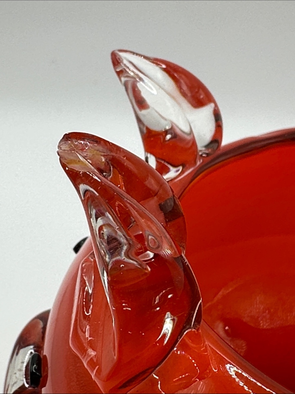 Red Glass Pig Bowl - Decorative Home Accent - Picture 7 of 8